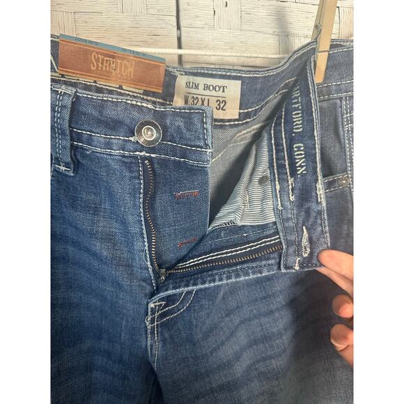 Axel men’s jeans slim boot cut light wash distressed casual denim western - Picture 5 of 16